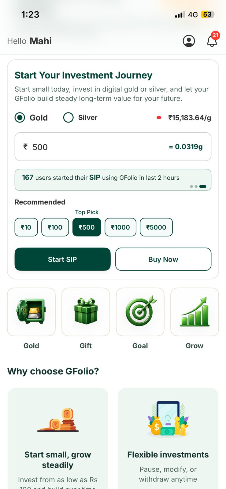 App Screen 1